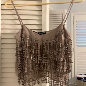 Sequin crop top
